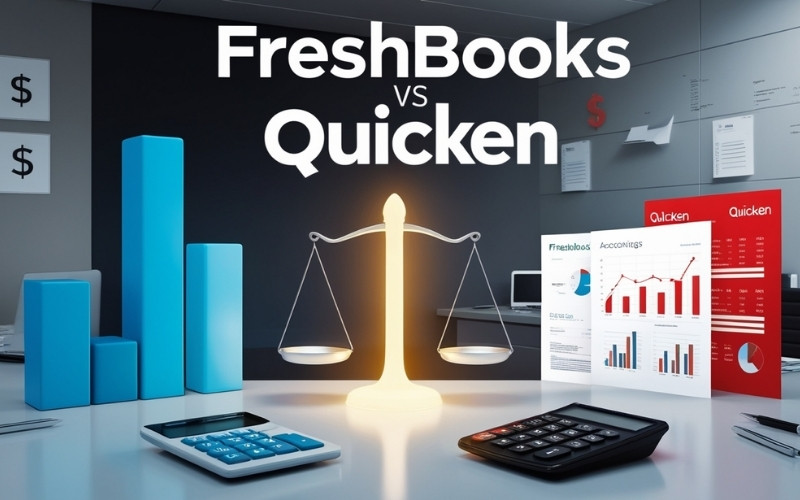 FreshBooks vs Quicken accounting software comparison chart